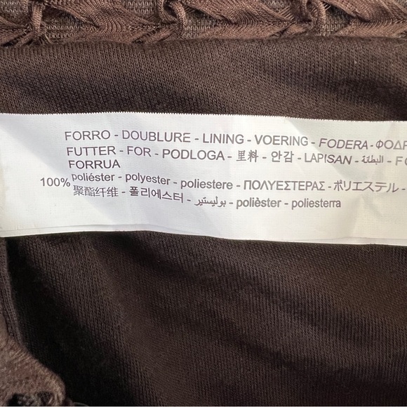 Zara Trafaluc Collection Open Weave Elastic Waist Pull on Pants Brown Size M - Picture 5 of 9